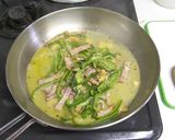 ベーコンとピーマンのパスタカルボナーラ風作り方5写真