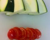 バジルソースで☆ほたてとズッキーニの前菜作り方1写真
