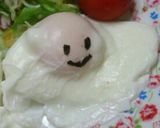 ハロウィン✩ポーチドエッグdeおばけ作り方4写真