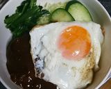 ハヤシライスのルーで煮込む簡単ロコモコ作り方5写真