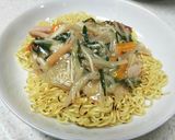 もやしとにらの塩ダレあんかけ焼きそば作り方8写真