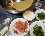 簡単!たらこと大葉のクリームパスタ作り方1写真