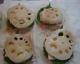 レンコンのベーコンチーズはさみ揚げ✿作り方4写真