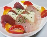 塩漬け魚と塩豆腐のカルパッチョ作り方1写真