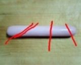 魚肉ソーセージの飾り切り作り方9写真