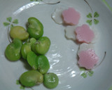 型抜きかまぼことそら豆のゆずわさび和え作り方1写真