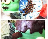 ハロウィンケーキポップフランケン&ミイラ作り方9写真