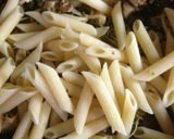 秋きのこバター&高菜のショートパスタ作り方3写真
