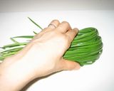 ラップでくるくる♪簡単♪便利♪にらの冷凍作り方4写真
