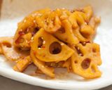 食感が後引く、レンコンのきんぴら作り方6写真
