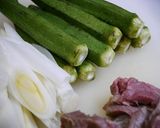 めんつゆで簡単！牛肉とオクラのすき煮作り方1写真