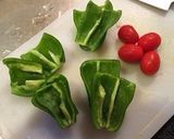ピーマンの肉詰め◇ミニトマトがかくれんぼ作り方2写真