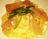 アスパラと生ハムのペペロンチーノ作り方5写真
