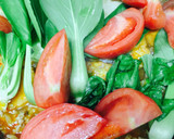ザーサイネギだれ❤️麻婆厚揚げ青梗菜作り方4写真
