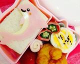 ピンクのイルカ弁当…♩作り方1写真