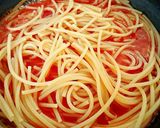 トマトジュースで！ワンポットパスタ♪作り方4写真