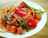 トマトジュースで！ワンポットパスタ♪作り方7写真