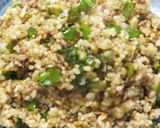 三種の野菜と合挽き肉のガーリックライス作り方15写真