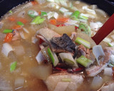 鮭のあらを使った野菜たっぷりみそ汁作り方6写真