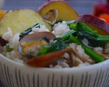 ココットdeGOHANあさりさつま芋ご飯作り方9写真