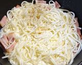 うどんdeカルボナーラ作り方2写真