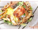 フライパン１つ☆鮭ときのこの照り焼き丼♫作り方4写真