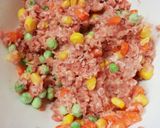 鶏ミンチとMIXベジタブルのチーズバーグ作り方2写真