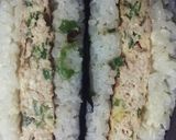 鶏ミンチと細ねぎのおにぎらず作り方4写真