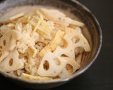 天然だしパックで作る 蓮根の炊き込みご飯作り方5写真