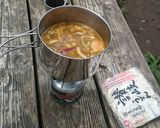 山カレーうどん ペペロンチーノ風作り方4写真
