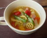 ♪暖かスープはワンポットパスタで♪作り方4写真
