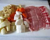 圧力鍋で超簡単＆時短♪豚肉と根菜のみそ煮作り方1写真