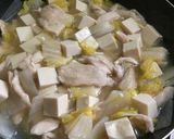 鶏肉、白菜、豆腐の中華風おかず作り方5写真