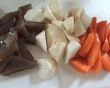 蓮根と長芋のそぼろ煮♪作り方1写真