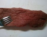 牛モモ肉のブランデー漬け 玉ねぎソース！作り方1写真