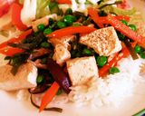 豆腐としいたけの塩炒めひじき入り作り方6写真