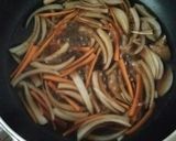 小さいフライパンで作る☆油揚げの卵とじ丼作り方4写真