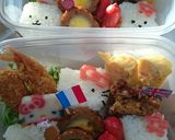 2015中学校運動会お弁当☆キティちゃん作り方2写真