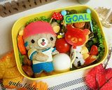 リラックマ大玉転がし運動会キャラ弁作り方13写真