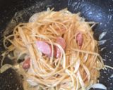 クリーム明太子スパゲッティ作り方3写真