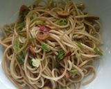 簡単(*^^*)お蕎麦ペペロンチーノ作り方7写真