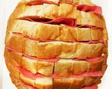フランスパンハムチーズサンド焼作り方4写真