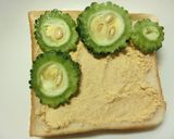 香ばしきなこ❂ゴーヤ×ベーコン和トースト作り方4写真