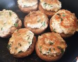 豚とネギの焼きスタッフトマッシュルーム作り方6写真