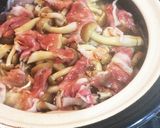 豚ときのこの土鍋炊き込みごはん作り方3写真