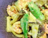 エビとたっぷりきのこのカレーマヨクリーム作り方9写真