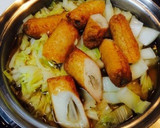 めんつゆで簡単☆白菜とごぼ天の煮物作り方3写真