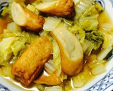 めんつゆで簡単☆白菜とごぼ天の煮物作り方4写真