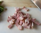 カフェ風💕菜の花とベーコンクリームパスタ作り方2写真