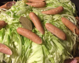 キャベツとウインナーソーセージの蒸し煮作り方3写真